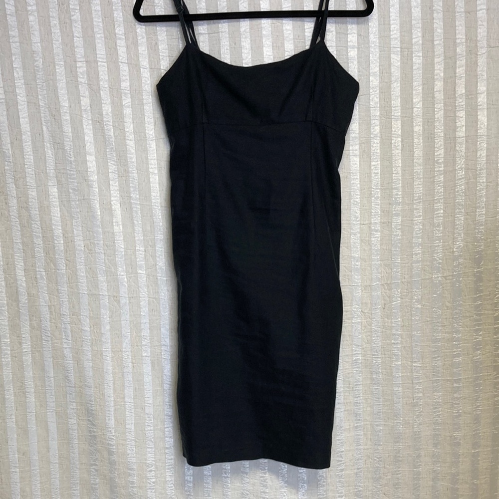 Guess black empire waist cotton sundress, adjustable straps, size 4 (SUM203)